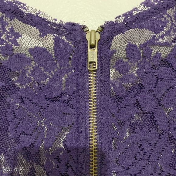 Free People Purple Lace Top Tulip Hem Corset/Bustier Maxi Dress Size XS - Picture 7 of 11